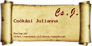 Csókási Julianna névjegykártya