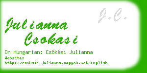 julianna csokasi business card